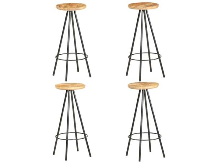 Makastle Barhocker 4 STK. Raues Mangoholz