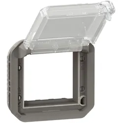 Legrand 069845L Plexo New Einsatz Mosaic Adapter transparent Klappdeckel verschließbar Anthrazit