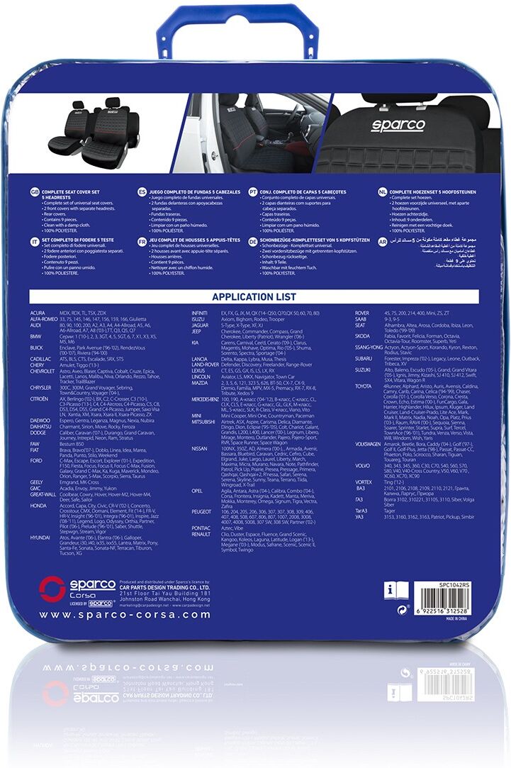 SPARCO SPC1042RS Coprisedile