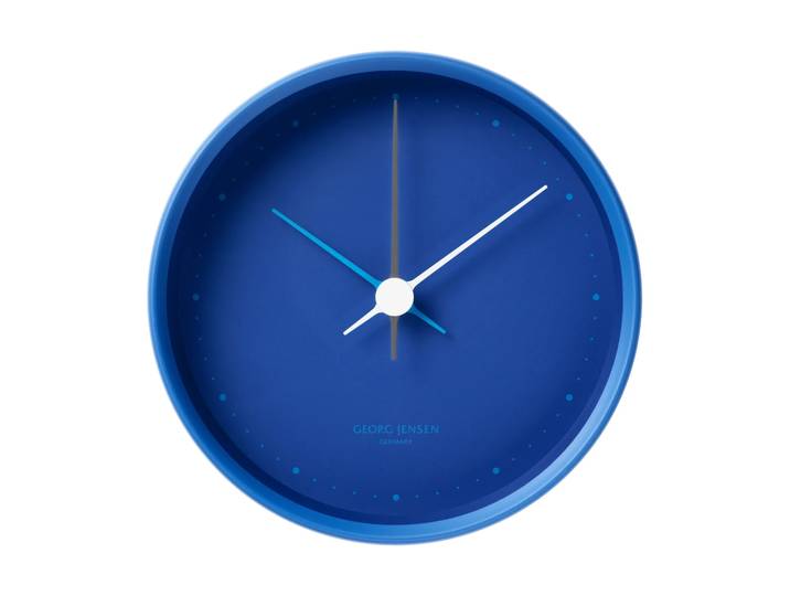 Georg Jensen Horloge murale Koppel Ø10 cm Bleu Iconic