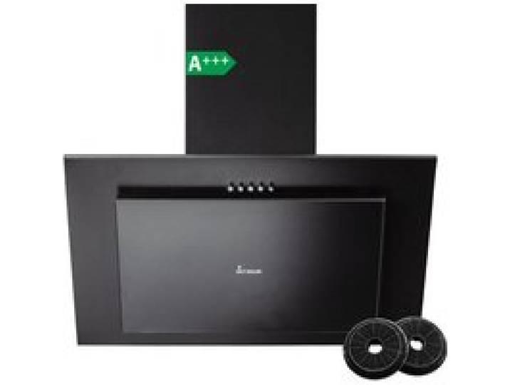 KKT KOLBE Hotte aspirante 60 cm Noire Évacuation & recyclage Hotte inclinée Inox Commande par boutons VTH6004S