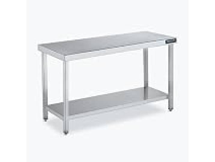Table Inox Centrale 1600x500 avec Etagère