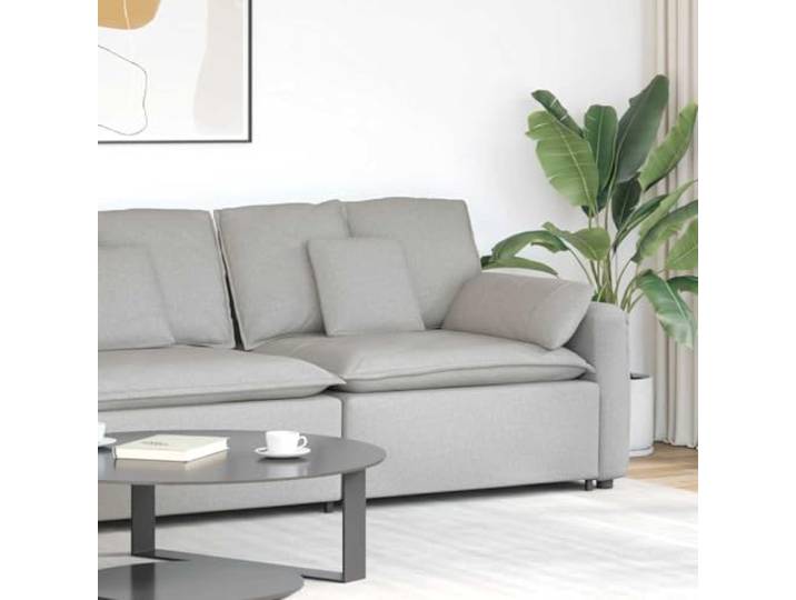 LPERTGFHU Modulares Sofa Endmodul mit Armlehne 100 cm, Wohnzimmer Sessel Stoff in Wolkengrau, Anpassbares Einzelsitz-Element für individuelle Sofalandschaften