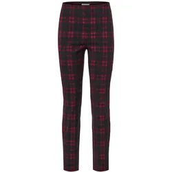 Tchibo - Karierte Stretchhose - Damen - Gr. 48 - dunkelrot/kariert