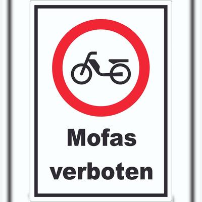 HB-Druck Aufkleber Verbot Mofas A0 (841x1189mm)