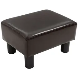HOMCOM Fußhocker Sitzhocker, Rechteckiger Ottoman, Fußstütze aus Kunstleder