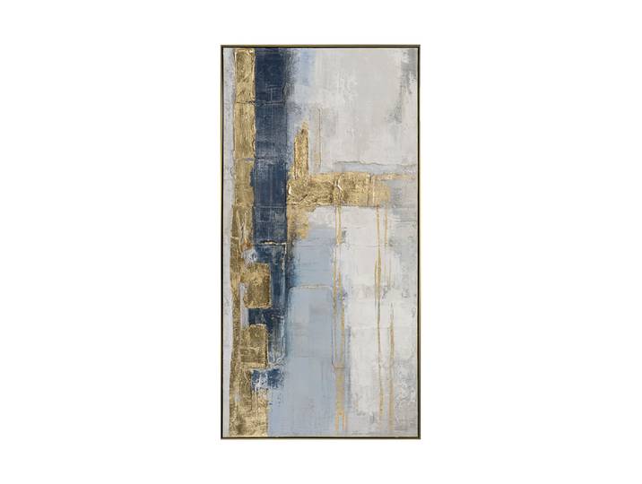 Handgemaltes, gerahmtes Bild „Goldene See“ 70.5 x 142.5 cm Multicolor Crea Collection