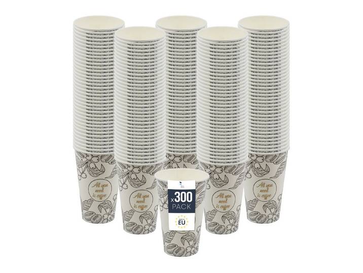 BENBOW Einwegbecher BenBow Kaffeebecher - 180 ml/250 ml/300 ml/400 ml - Einwegbecher, 300-tlg., Beschichteter Karton, BenBow Kaffeebecher 400 ml x 300