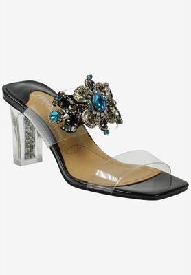 Women's Kamelia Sandals by J. Renee in Clear Black Multi (Size 7 M)