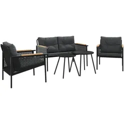 vidaXL, Gartenlounge, Dorlinin (2 x Sessel + Bank + 2 x Tisch)