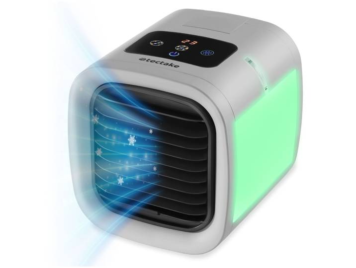 3in1 Luftkühler Frosty mit LED-Beleuchtung, 2 Kühlstufen, 8W - grau