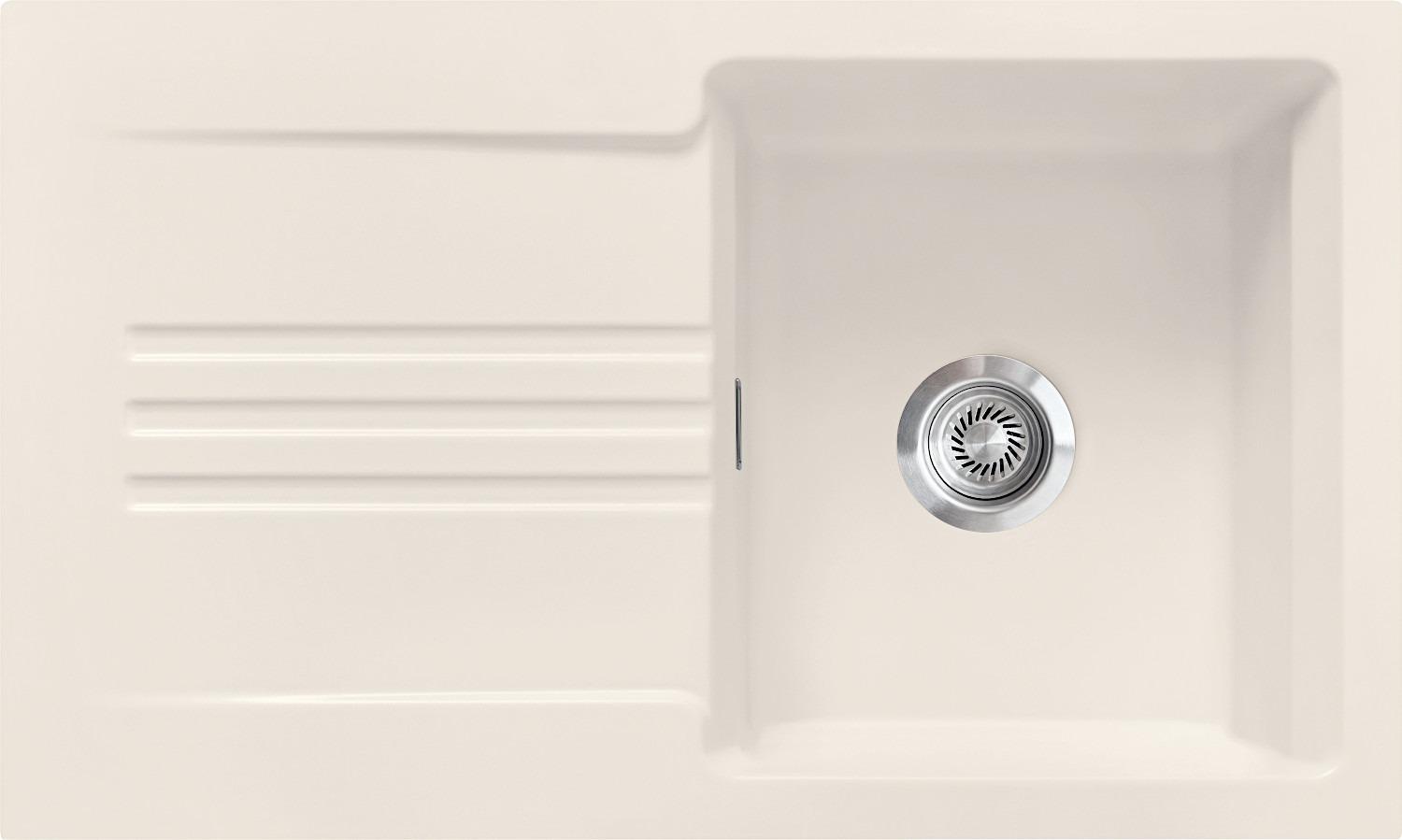 Spüle KeraDomo KARA 85 in JASMIN mit Handbetätigung