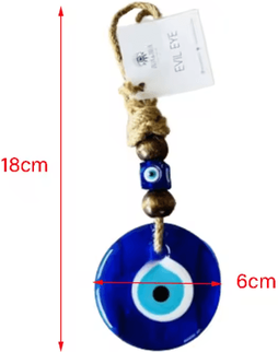 Inspire Picks Evil Eye Nazar Macrame Wall Hanging Protective Lucky Charm Decor style 01(no Card)