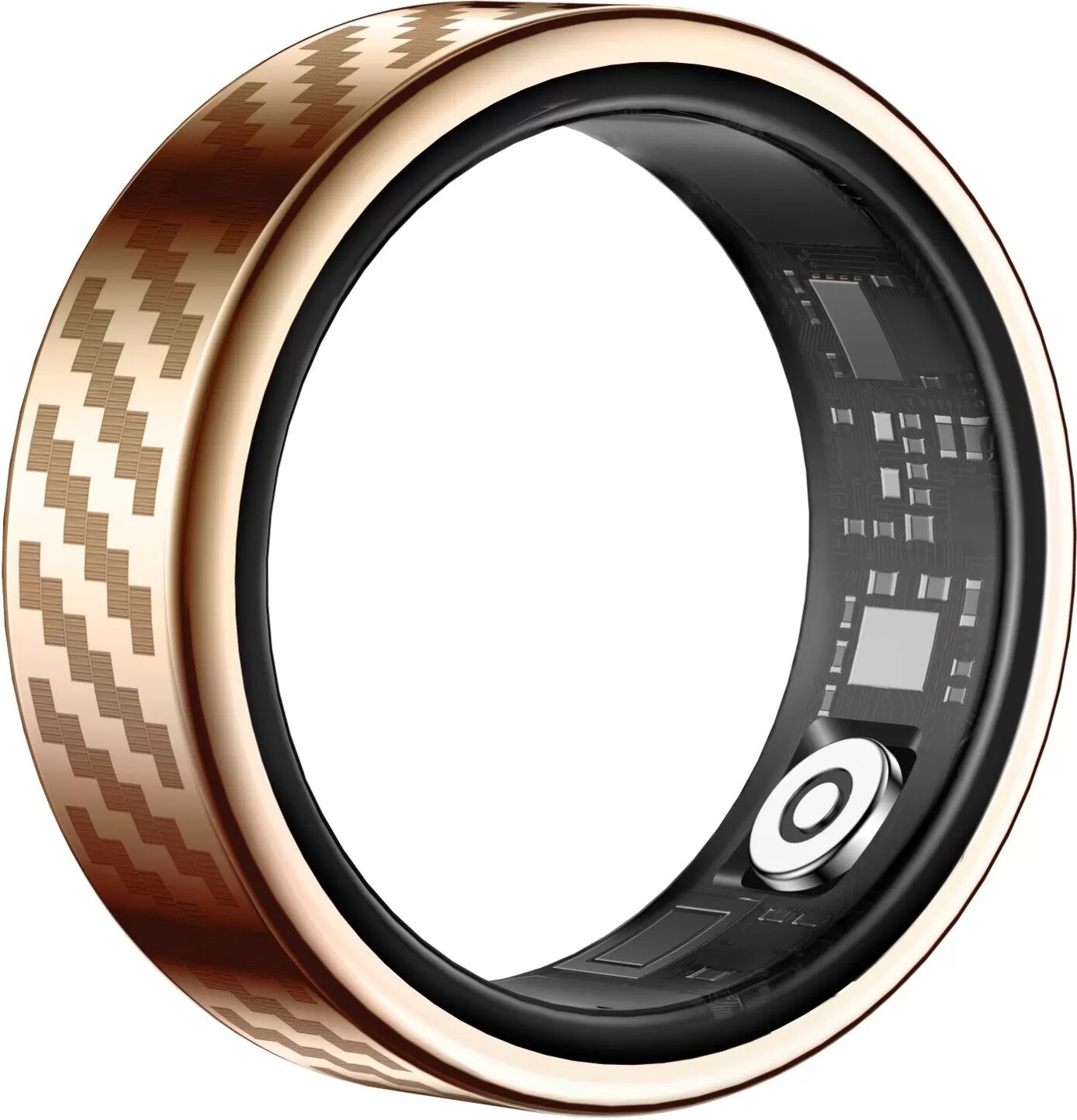 INF IP68+5ATM wasserdichter Smart Ring: Fortschrittlicher Gesundheits- und Fitness-Tracker Gold 12