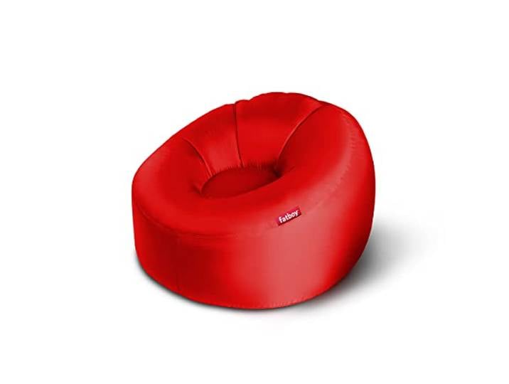 Fatboy Lamzac O Aufblasbarer Sessel - 110 x 103 x 62 cm - Rot Aufblasbare Couch Klein, Keine Luftpumpe Nötig, Indoor & Outdoor Sitzsack, Wasser, & Schmutzabweisender Sessel, Polyester