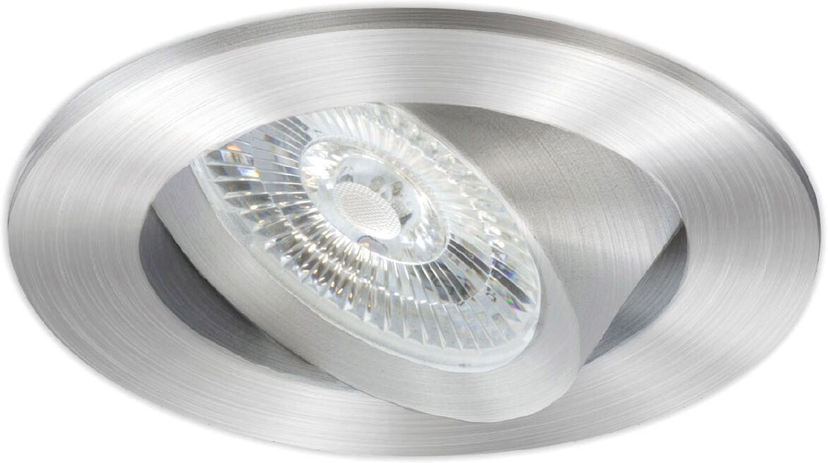 Isoled Led Einbauleuchte Slim68 Alu Gebürstet, Rund, 9w, Warmweiß, Dimmbar