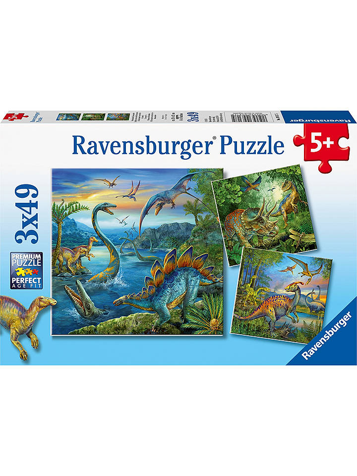 Ravensburger 3x49tlg. Puzzle "Faszination Dinosaurier" - ab 5 Jahren - onesize