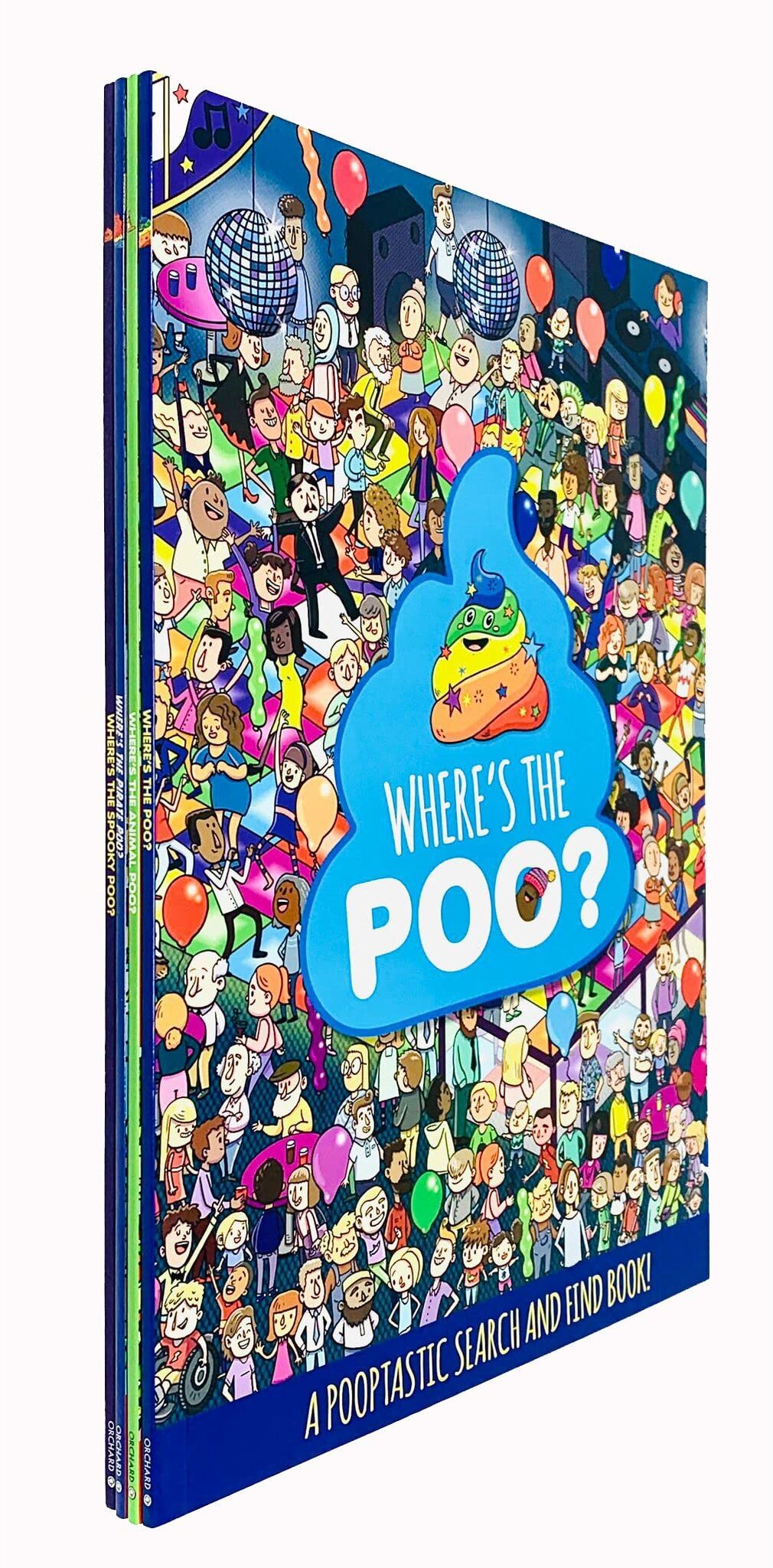 ORCHARD BOOKS Where's the Poo? 4 Books Collection Set – Funny Search & Find Collection for Kids