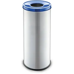 Mülleimer für Mülltrennung, 45 l, silberfarben, Papier