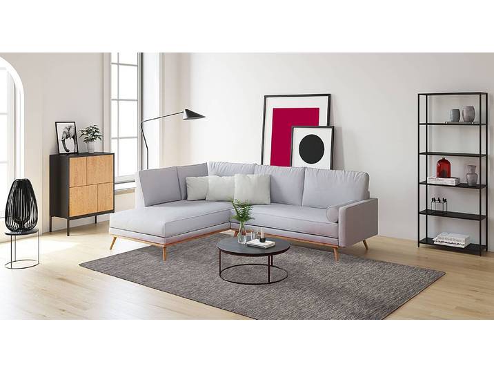 Wollteppich Holi Uni Grau/Grau 250 x 350cm Wolle
