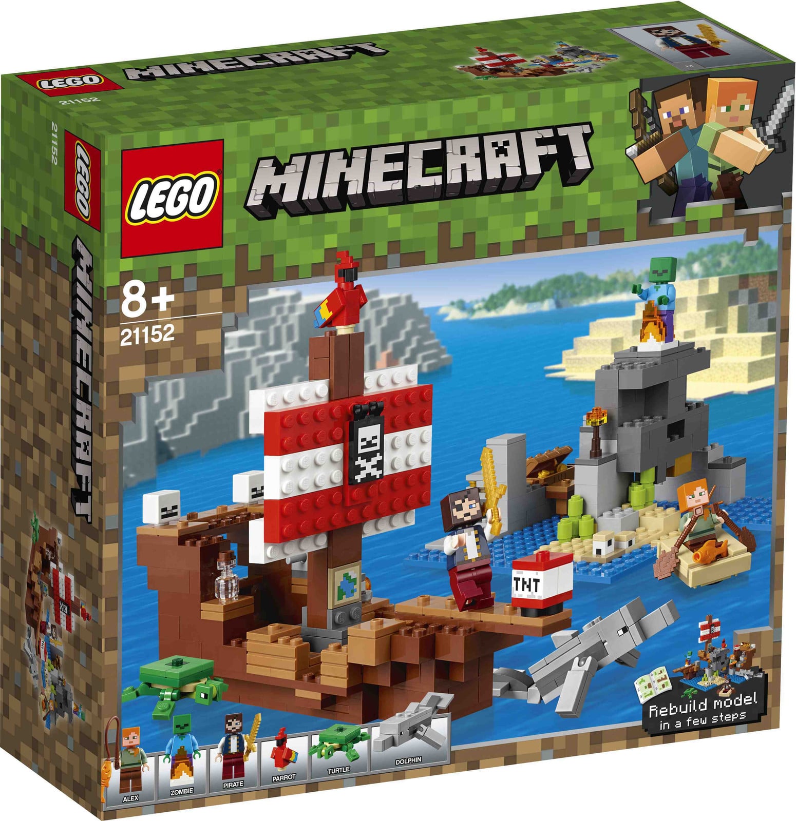 LEGO Minecraft Het Piratenschip-avontuur 21152