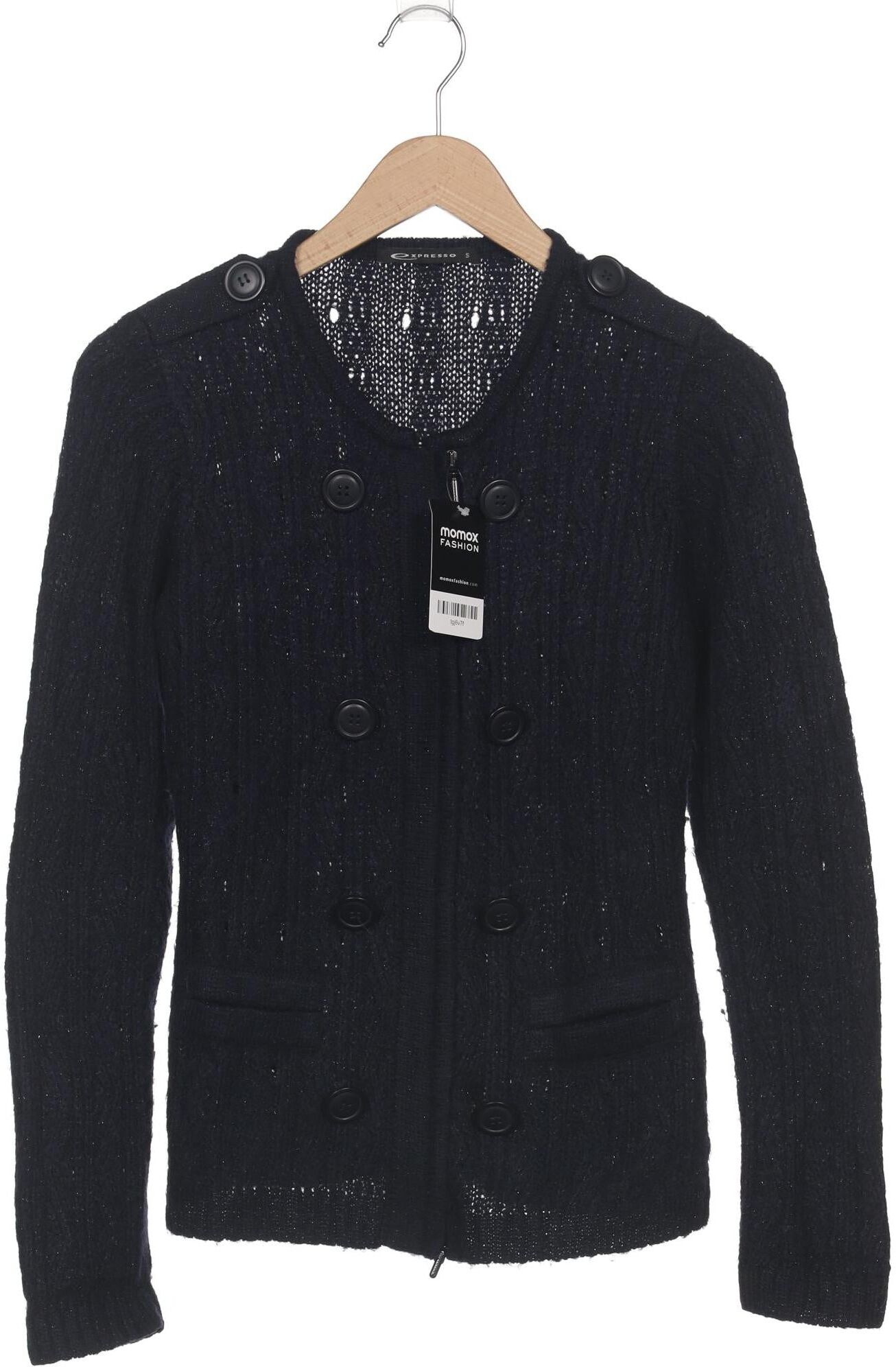 Expresso Damen Strickjacke, Marineblau, Gr. S, Synthetik / Mohair - Second Hand