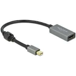 Delock Mini-DisplayPort zu, Video Adapter, Schwarz, Grau