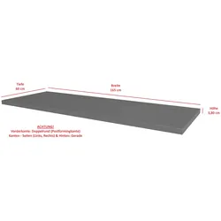 Arbeitsplatte 165cm 38mm Anthrazit matt Küche Nessa Scandi Old Style Ava-AR Luna