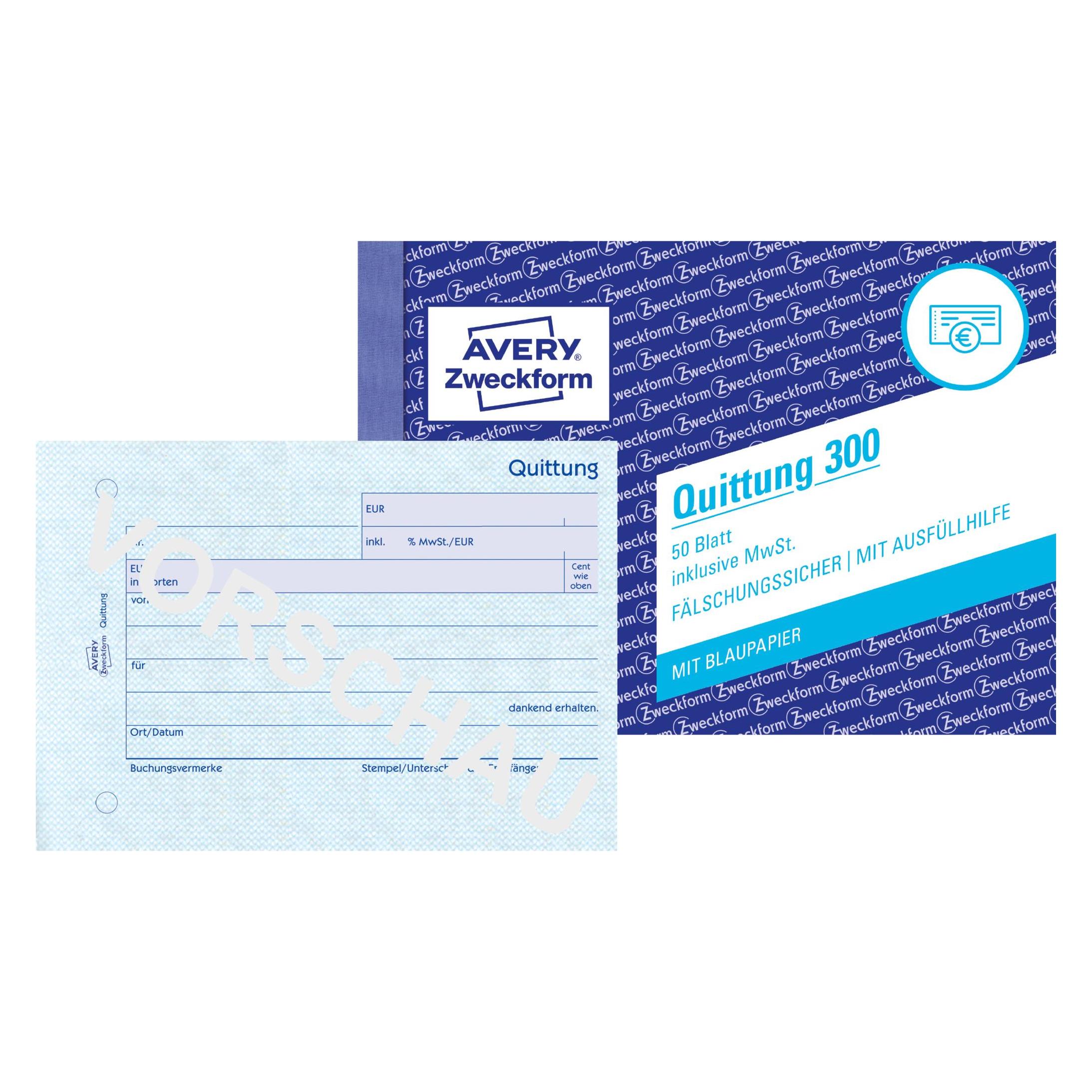 Avery Quittung inkl. MwSt. (18492539)