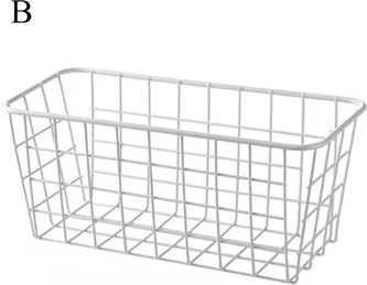 Inspire Curations DoorSpace Cabinet Door Storage Rack & Punch Free Organizer Shelf b White