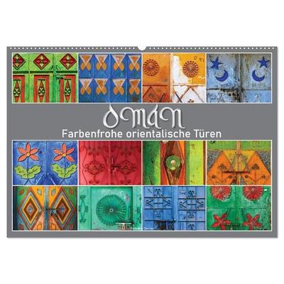 OMAN - Farbenfrohe orientalische Türen (Wandkalender 2026 DIN A2 quer), CALVENDO Monatskalender