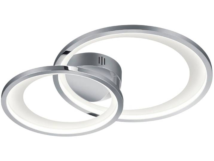TRIO LEUCHTEN LED Deckenleuchte Granada , grau (chromfarben), 1, H: 9cm, 1 Stk., Leuchten, LED Deckenlampe, LED Deckenleuchte