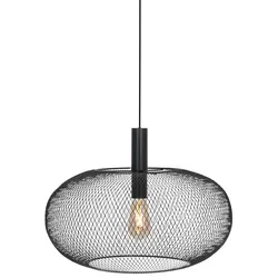 Pendelleuchte Hängelampe Deckenleuchte Esszimmerleuchte Metall Schwarz H 180 cm