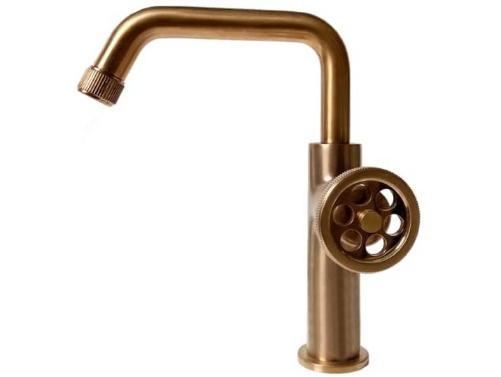 Essebagno Indus mitigeur lavabo bas cuivre brossé