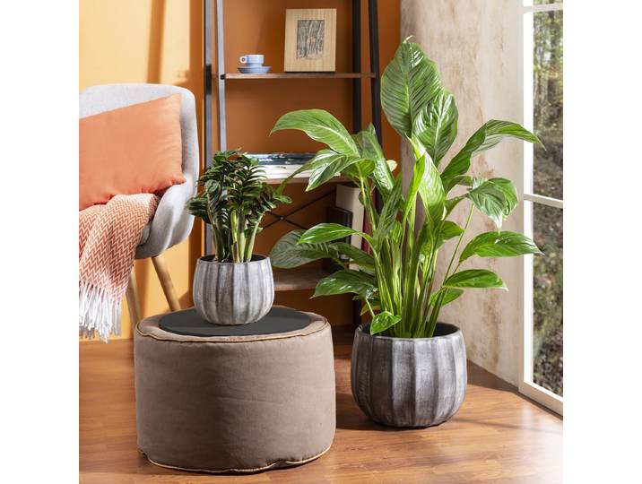 Cache-pot 25/784 Ø 19cm Gris/Gris