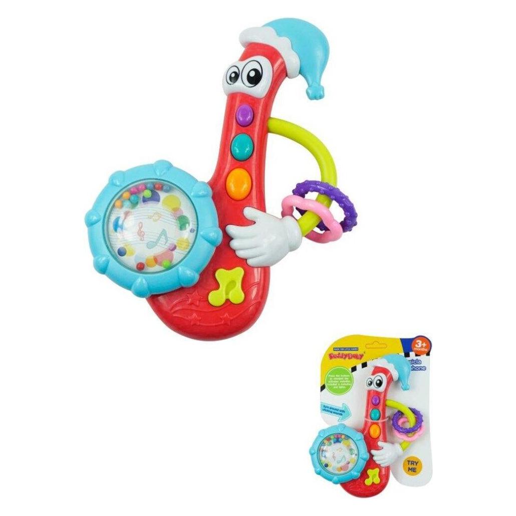 Baby Mix 36975 MUSICAL RATCH SAXOPHONE ROT (CG-054)