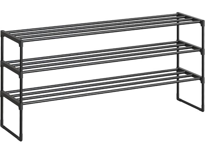 Schuhregal 3 Ebenen Schuh-Organizer Stapelbar
