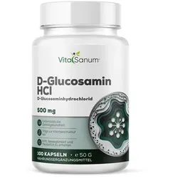 VitaSanum® – D-Glucosamin HCl – 1000 mg Tagesportion (2 Kapseln)