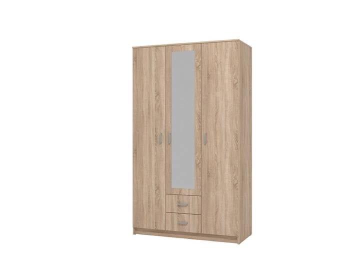 Drehtürenschrank HANA sonoma 3 Türen 2 Schubladen