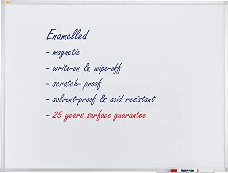 FRANKEN Whiteboard X-tra!Line 120,0 x 90,0 cm weiß emaillierter Stahl