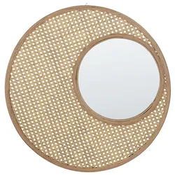 WANDSPIEGEL Rattan natürlich rund 60 cm Palau