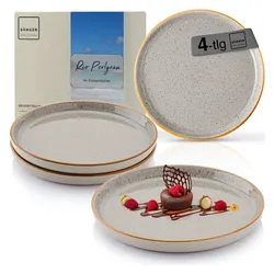 Sänger Geschirr Dessertteller Set Rio Perlgrau, Teller, Grau