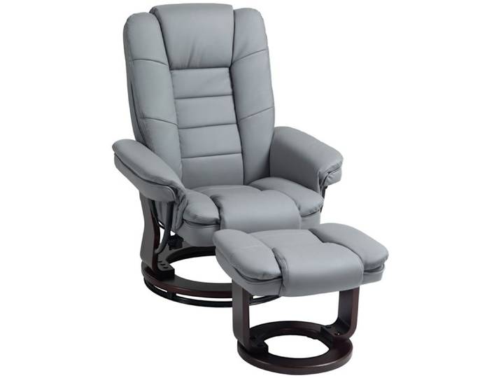 lounge chair avec tabouret 360° pivotant TV fauteuil avec fonction inclinable TV fauteuil lounge chair jusqu'à 130 kg pour salon