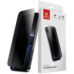 Crong Privacy 3D Armor Glass - gehärtetes Schutzglas für iPhone 17 / iPhone 17 Pro / iPhone 16 Pro