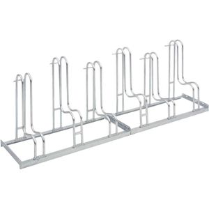 WSM Fahrradständer 4056, Bodenmontage / freistehend, Einstellparker, Breite 210cm, für 6 Fahrräder