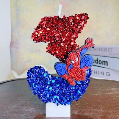 Uplift Treasures Spider Hero Number Birthday Cake Candle 3