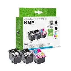 KMP, Druckerpatrone, 3 H136V schwarz, color Tintenpatronen (1719,4855)