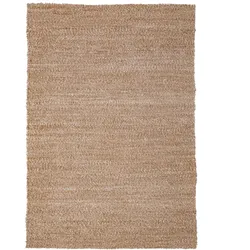 Kurzflorteppich GLAVEN Bouclé-Struktur Naturlook Polyester 200x290 cm Natur fußbodenheizungsgeeignet handgewebt 2500 g/m2 | Kadima Design