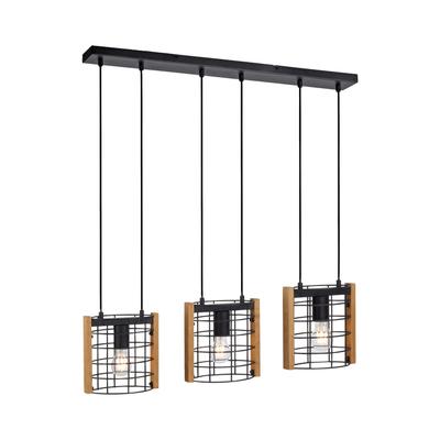 JUST LIGHT Pendelleuchte "DRAIN", schwarz, 3, 1 Stk., Leuchten, ExklusiveE27, Pendelleuchte
