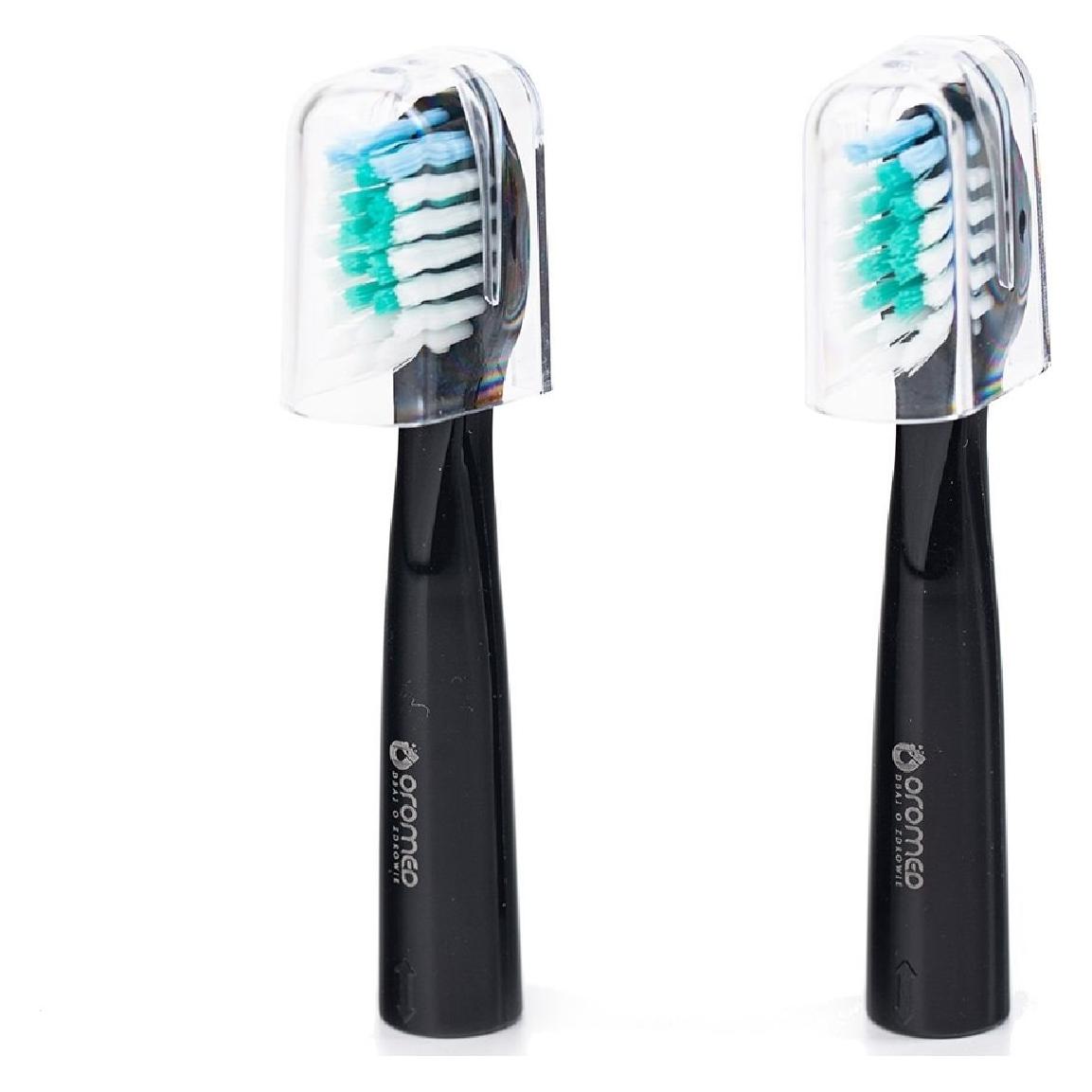 Oromed Bürstenkopf für Oro-Sonic Basic Schallzahnbürste (2x) (SONIC BASIC BLACK)